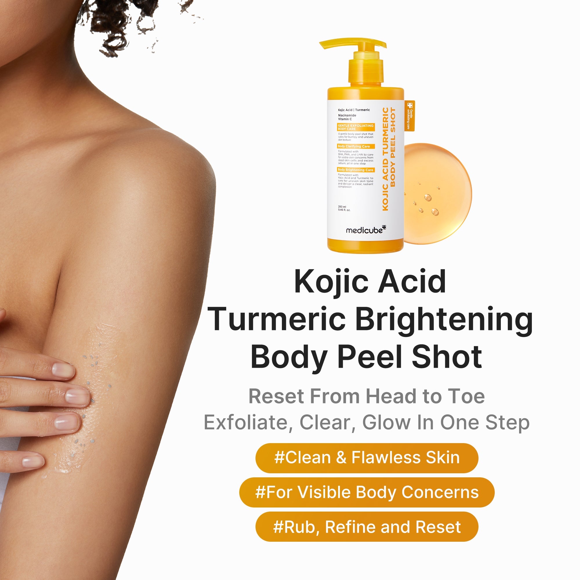 Kojic Acid Turmeric Body Peel Shot T5