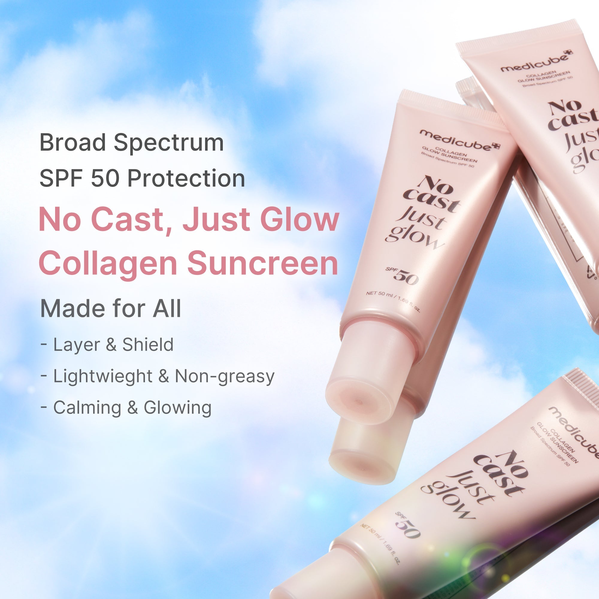 No Cast Just Glow Collagen Sunscreen D1