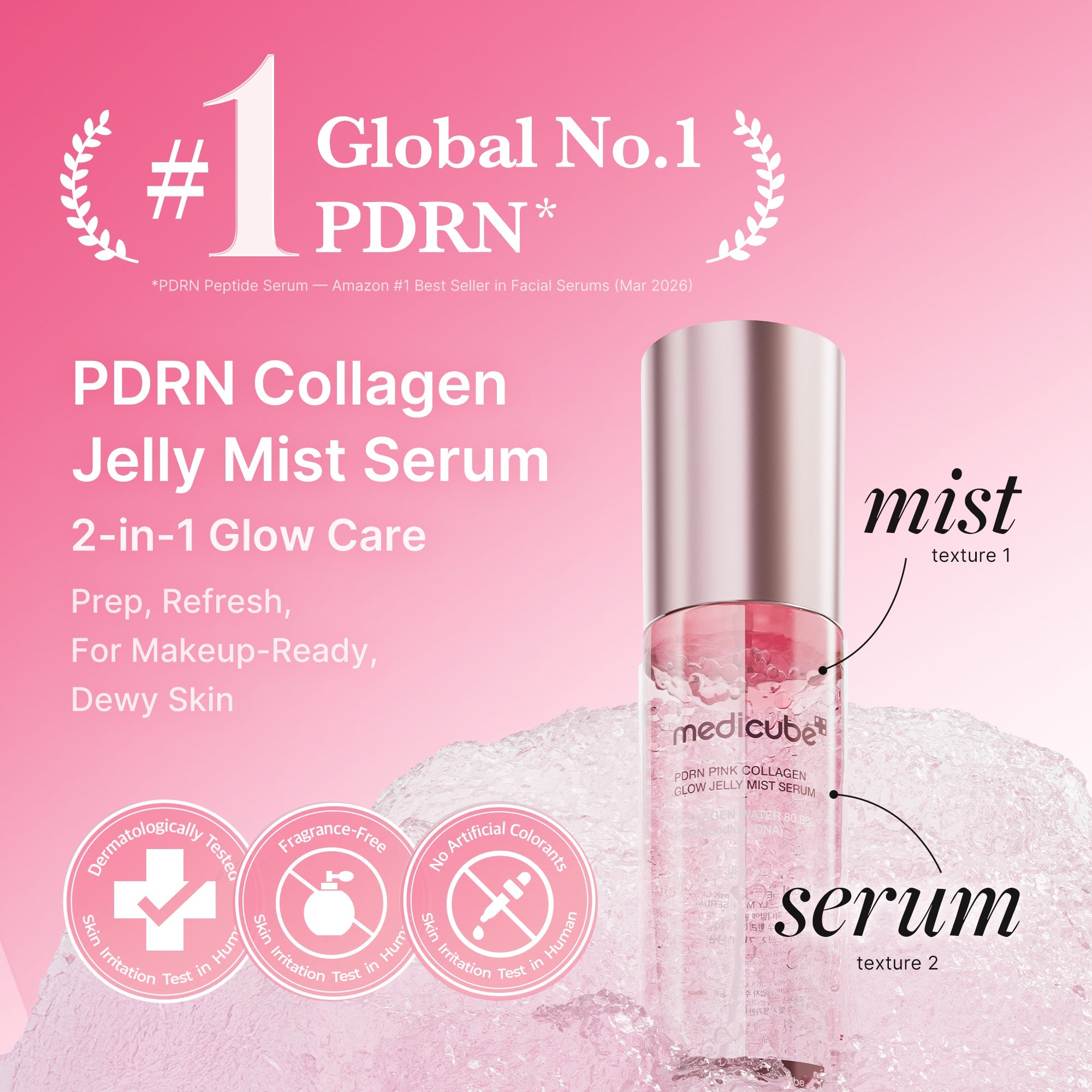 PDRN Pink Collagen Glow Jelly Mist Serum E0