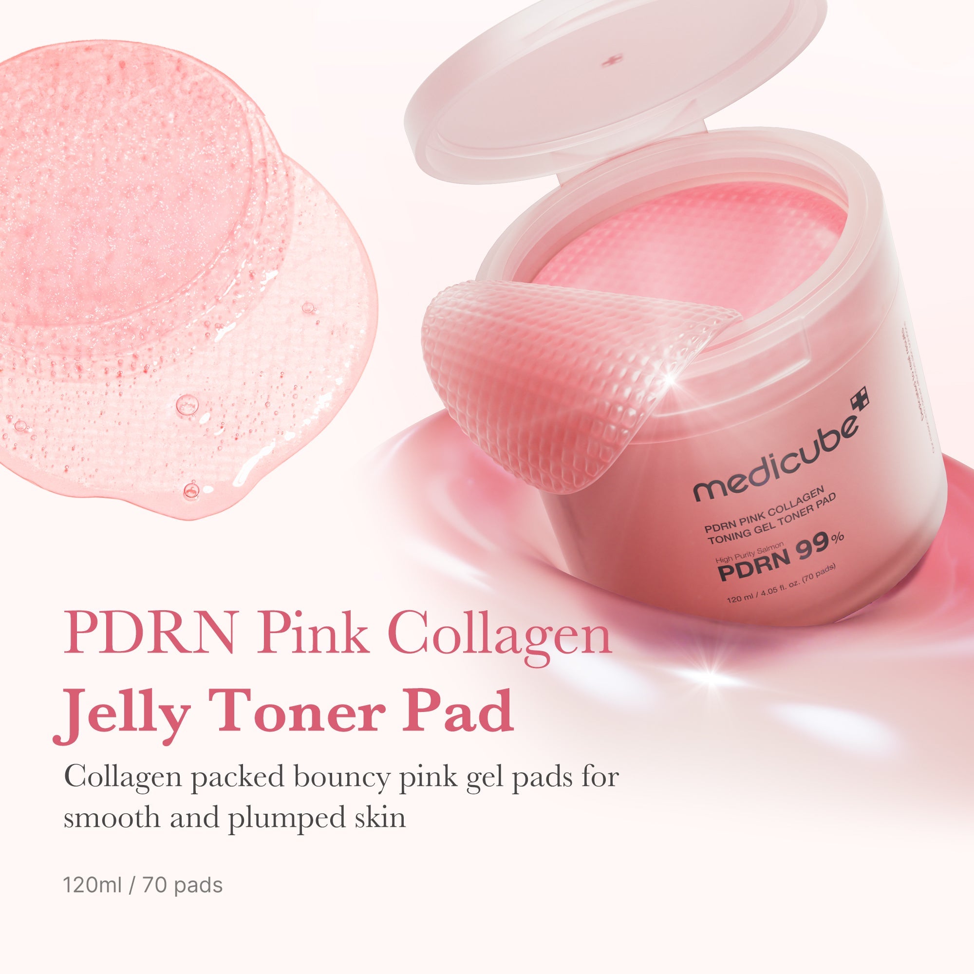 PDRN Pink Collagen Gel Toner Pad N8