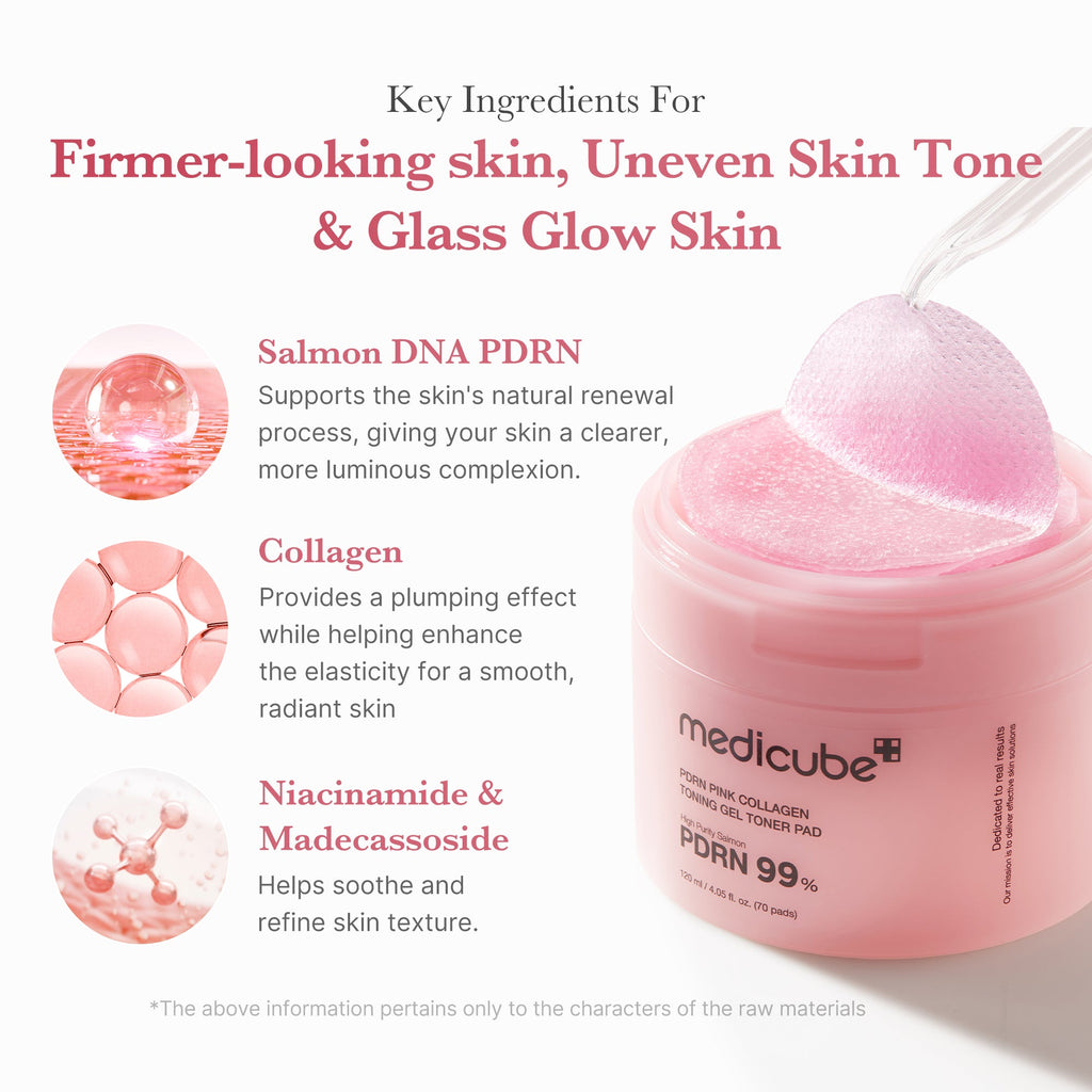 PDRN Pink Collagen Gel Toner Pad N8