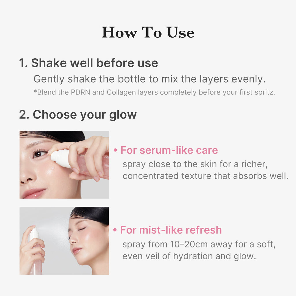 PDRN Pink Collagen Glow Jelly Mist Serum E0