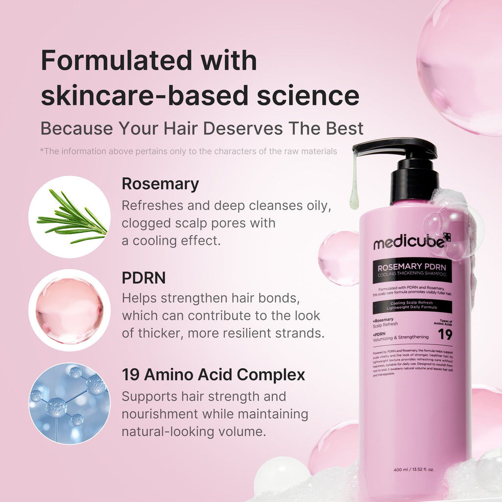 Rosemary PDRN Cooling Thickening Shampoo E9